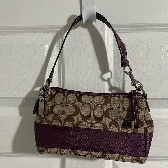 Coach Mini Bag in Brown and Purple - Picture 1 of 9